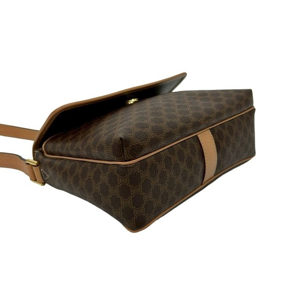 CELINE Macadam Blason Pattern Logo Ring Hardware Leather Shoulder Bag Pochett... - Picture 7 of 10